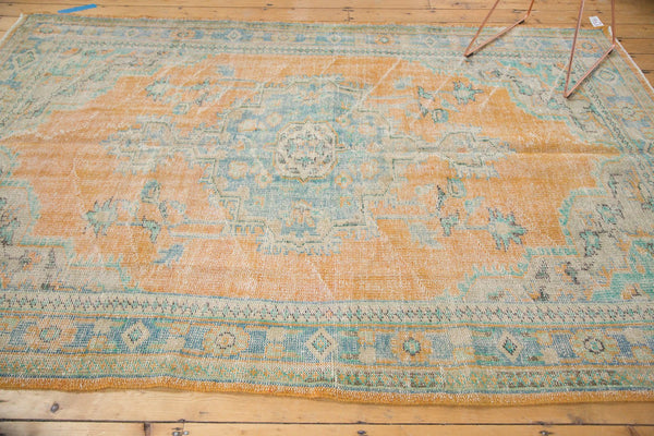 Vintage Distressed Oushak Carpet
