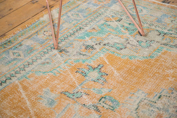 Vintage Distressed Oushak Carpet