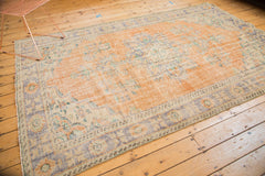 Vintage Distressed Oushak Carpet