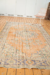 Vintage Distressed Oushak Carpet