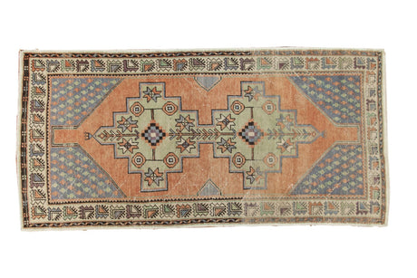 Vintage Distressed Oushak Rug Runner