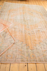 Vintage Distressed Oushak Carpet