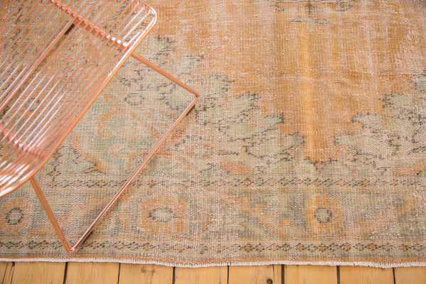 Vintage Distressed Oushak Carpet