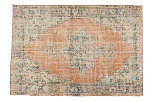 Vintage Distressed Oushak Carpet
