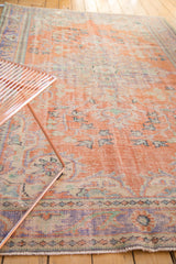  Vintage Distressed Oushak Carpet / Item 4888 image 3