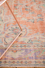  Vintage Distressed Oushak Carpet / Item 4888 image 4
