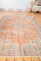  Vintage Distressed Oushak Carpet / Item 4888 image 7