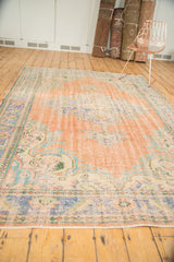  Vintage Distressed Oushak Carpet / Item 4904 image 6