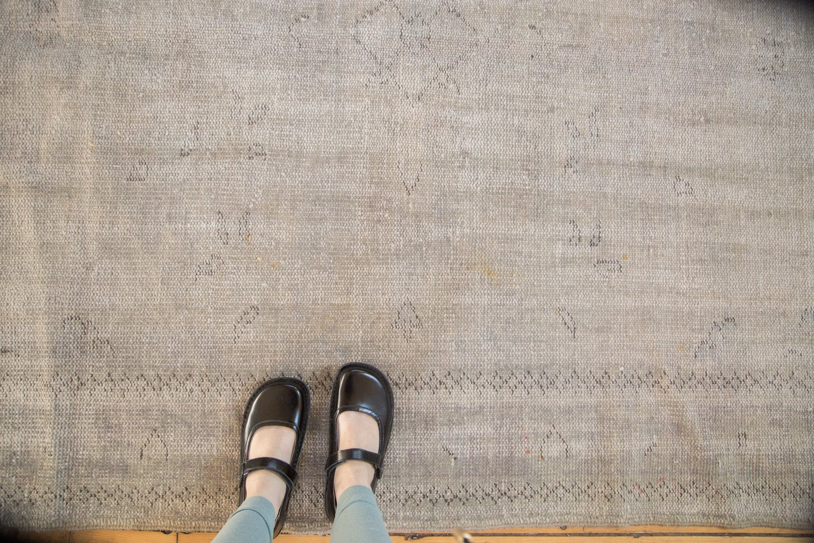 Vintage Distressed Oushak Carpet