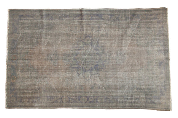 Vintage Distressed Overdyed Oushak Carpet