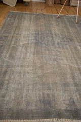 Vintage Distressed Overdyed Oushak Carpet