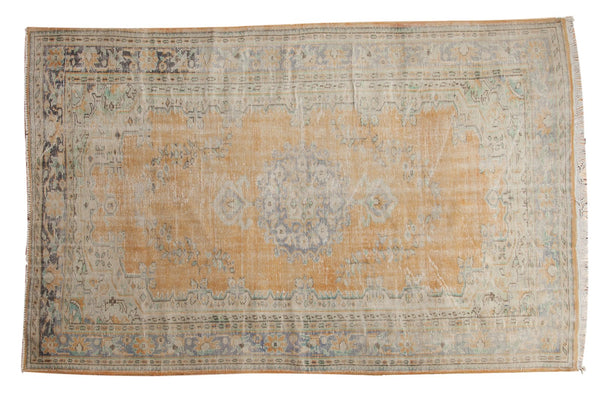 Vintage Distressed Oushak Carpet