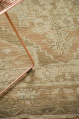 Distressed vintage Oushak rug, faded sand, beige, and bronze tone-on-tone short pile.