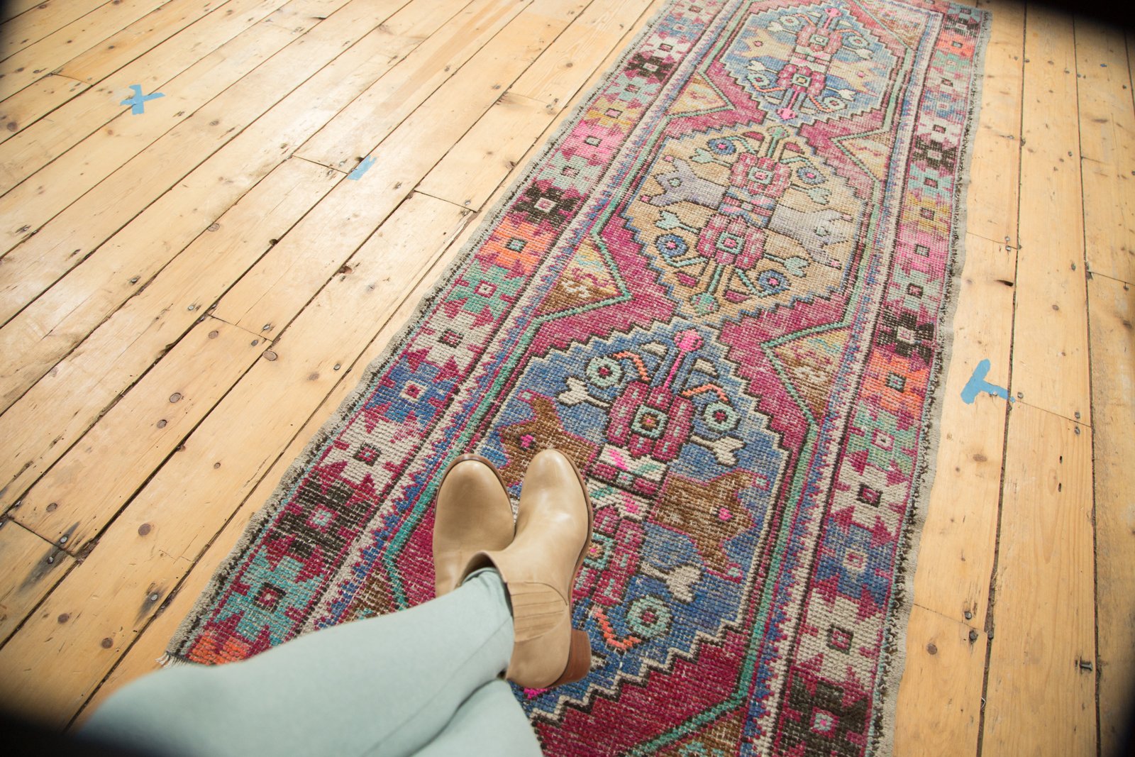 3x8 Vintage Distressed Oushak Rug Runner // ONH Item 4921 Image 1