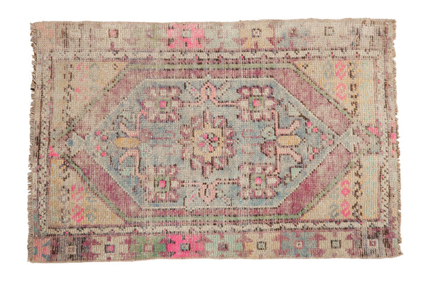 Vintage Distressed Oushak Square Rug