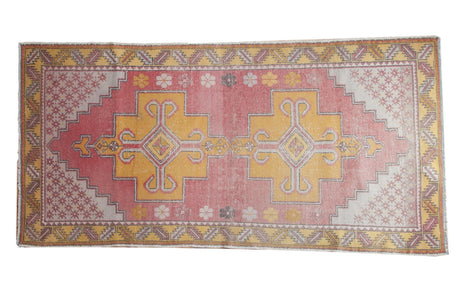 Vintage Distressed Oushak Rug Runner
