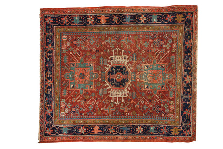 4x4.5 Antique Fine Karaja Square Rug // ONH Item 4932