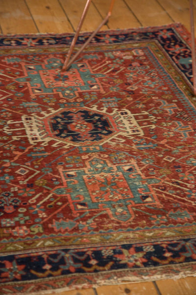 4x4.5 Antique Fine Karaja Square Rug // ONH Item 4932 Image 9
