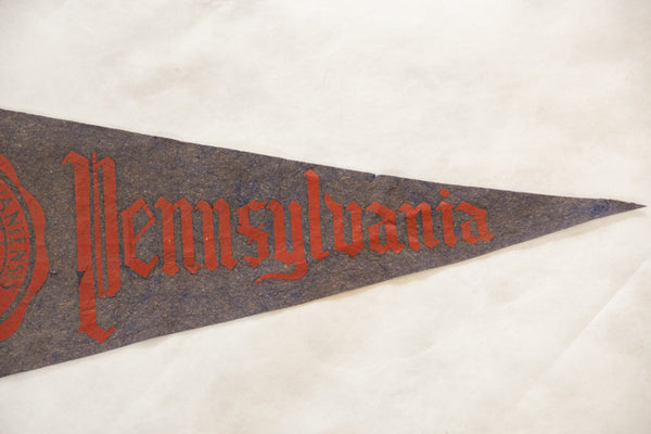 Vintage 1950s Pennsylvania University Large Felt Pennant // ONH Item 4940 Image 2