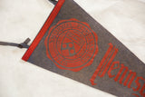 Vintage Pennsylvania University felt pennant, with dark gray ties and red binding.