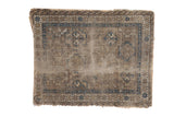 Antique Chi Chi Caucasian rug, faded ivory, sky blue allover paneled medallion. 1'11