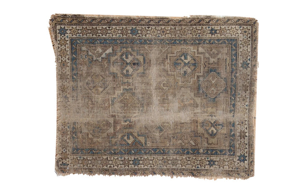 1'11" x 2'6" Antique Chi Chi Square Rug Mat / Item 4963 image 1