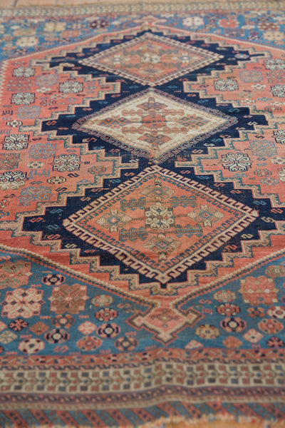 4x5 Antique Fine Afshar Square Rug // ONH Item 4980 Image 6