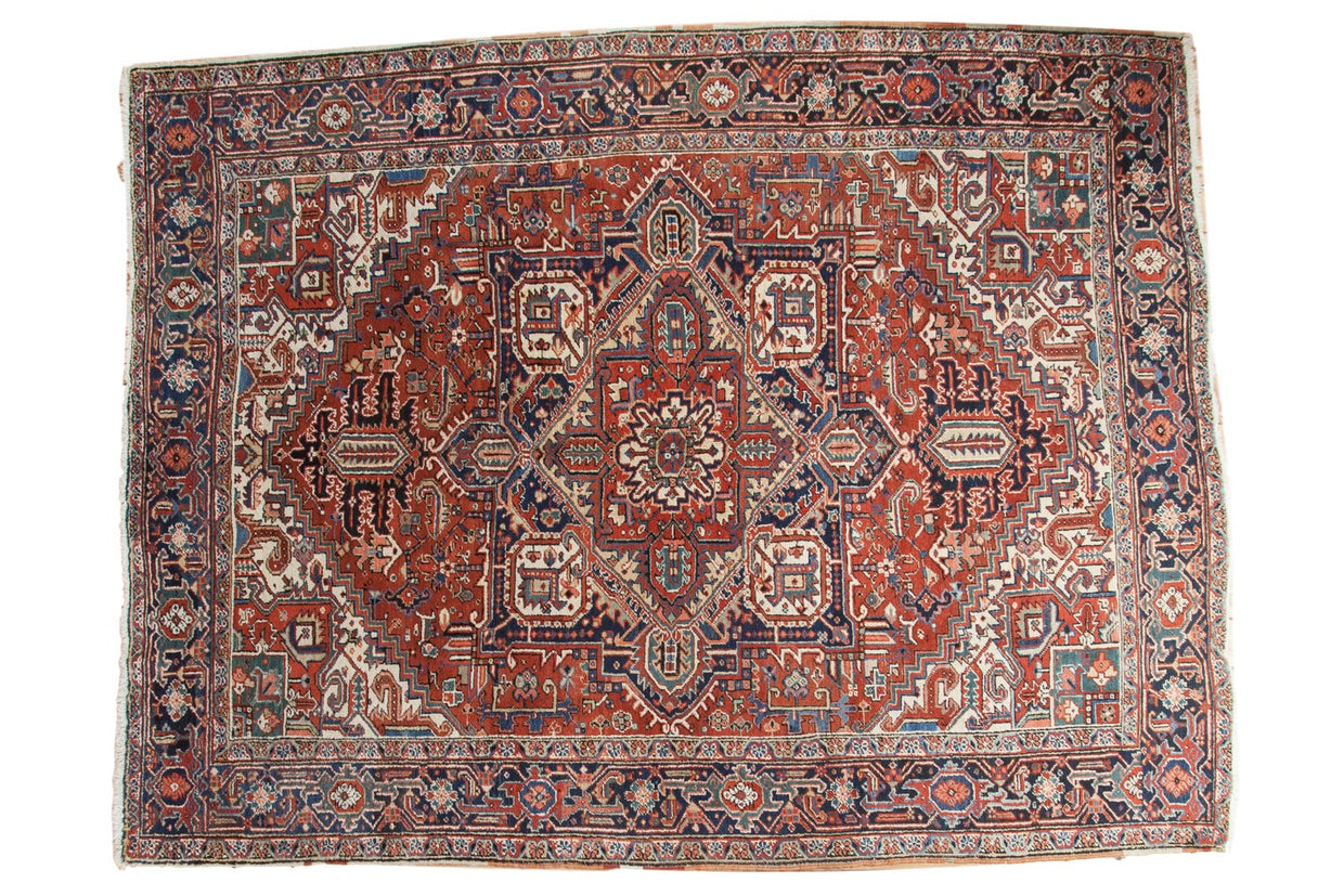 8x10.5 Vintage Heriz Carpet // ONH Item 4981