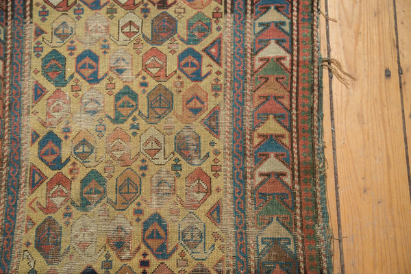 Antique Caucasian Prayer Rug Runner