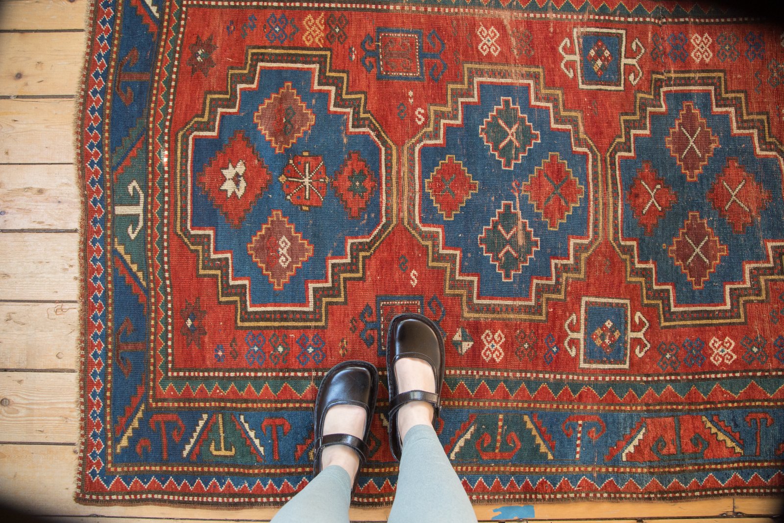 4x5.5 Antique Caucasian Rug // ONH Item 4997 Image 1