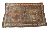 4x5.5 Brown And Yellow Antique Caucasian Rug // ONH Item 1744