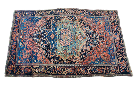 4x7 Royal Blue Farahan Sarouk Rug // ONH Item 1113