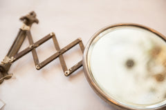 Antique Beveled Glass Fleur de Lis Accordion Shaving Mirror // ONH Item 5005 Image 1