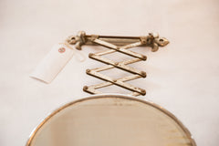 Unusual Oval Antique Beveled Glass Fleur de Lis Accordion Shaving Mirror // ONH Item 5006 Image 5