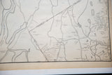 Black and white vintage Armonk map, lower right detail showing land parcels and roads.