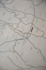 Vintage Armonk map close-up, featuring the bold 'ARMONK' text and black property lines.