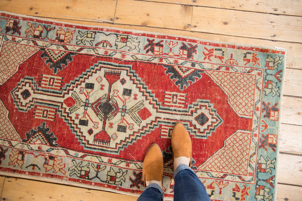 2.5x5.5 Vintage Distressed Oushak Rug Runner // ONH Item 5024 Image 2