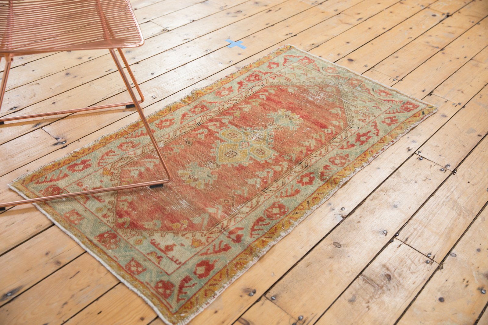 Vintage Distressed Oushak Rug