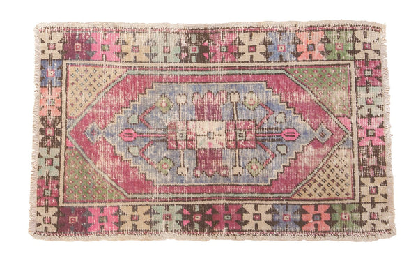 Vintage Distressed Oushak Rug