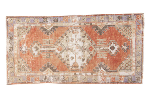2'7" x 5' Vintage Distressed Oushak Rug Runner / Item 5029 image 1