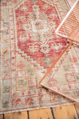 Vintage Distressed Oushak Rug Runner