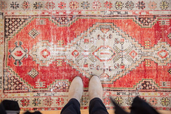 2.5x5.5 Vintage Distressed Oushak Rug // ONH Item 5032 Image 1