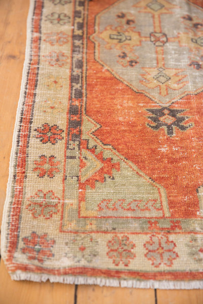 Vintage Distressed Oushak Rug Runner