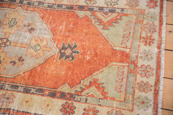 Vintage Distressed Oushak Rug Runner