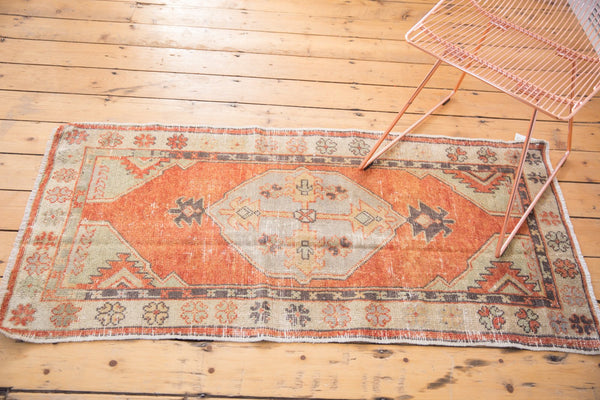 Vintage Distressed Oushak Rug Runner