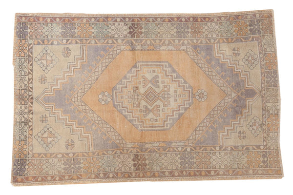 Vintage Distressed Oushak Rug