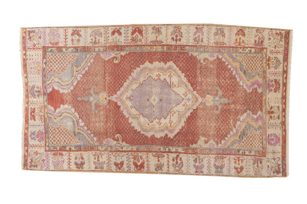 Vintage Distressed Oushak Rug