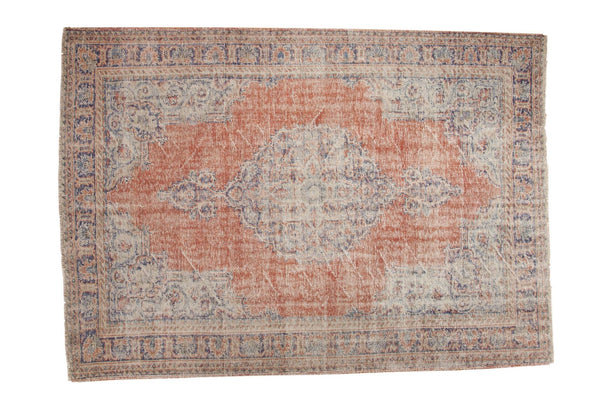 Vintage Distressed Oushak Carpet