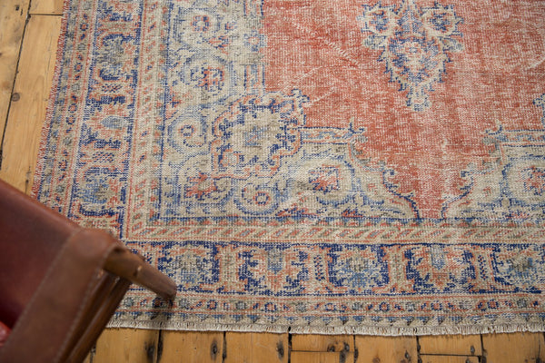 Vintage Distressed Oushak Carpet