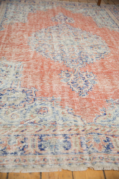 Vintage Distressed Oushak Carpet